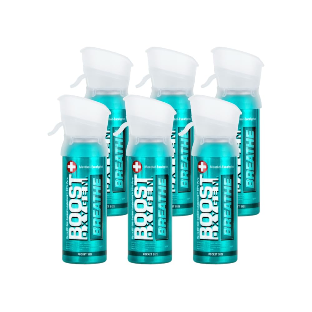 Boost Oxygen Pocket Size Natural 3L Canister | Respiratory Support for Aerobic Recovery, Altitude, Performance & Health (3 Pack)