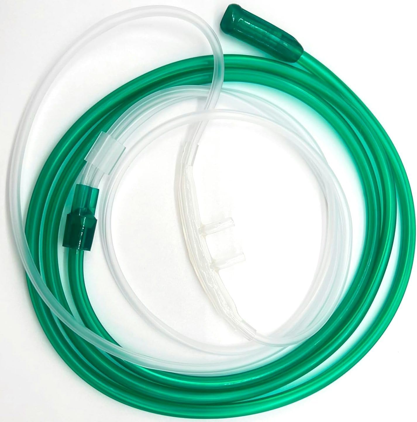 ResOne 4Ft Soft Adult Oxygen Nasal Cannula 5-Pack - Curved Prongs, Crush-Resistant Tubing - Nasal Tubes, Oxygen Concentrator Supplies - Soft Curved Nose Piece, Standard Size, Standard Flow 6 LPM