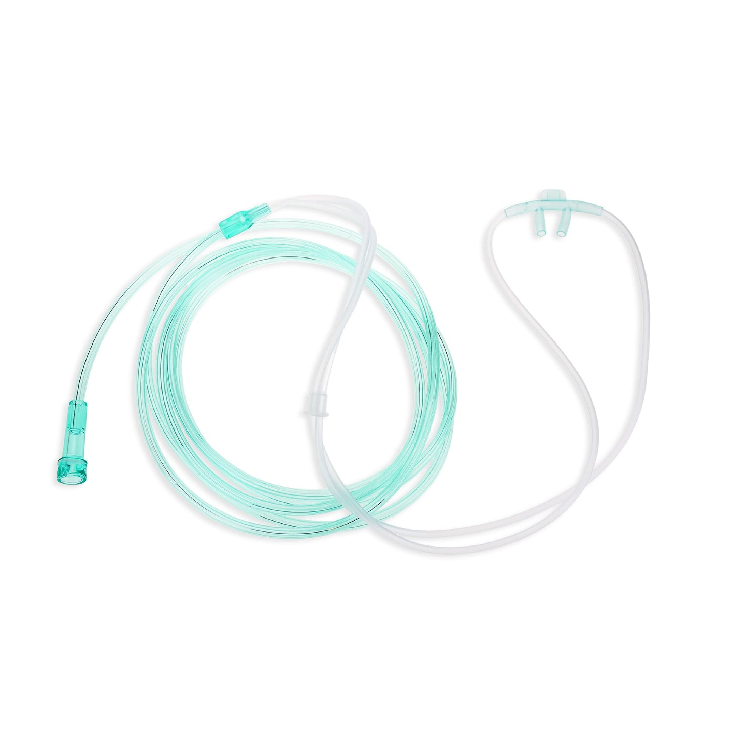 Dealmed Adult Standard Nasal Cannula – Straight with 7 ft (2.1m), Soft Green, Cannula Nasal Tubing for Oxygen, Highly Visible, Kink Resistant, Lightweight Tubing (5 Pack)