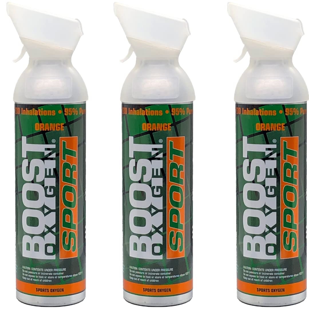 Boost Oxygen Large Natural 10 Liter Canister | Respiratory Support for Aerobic Recovery, Altitude, Performance and Health (3 Pack)