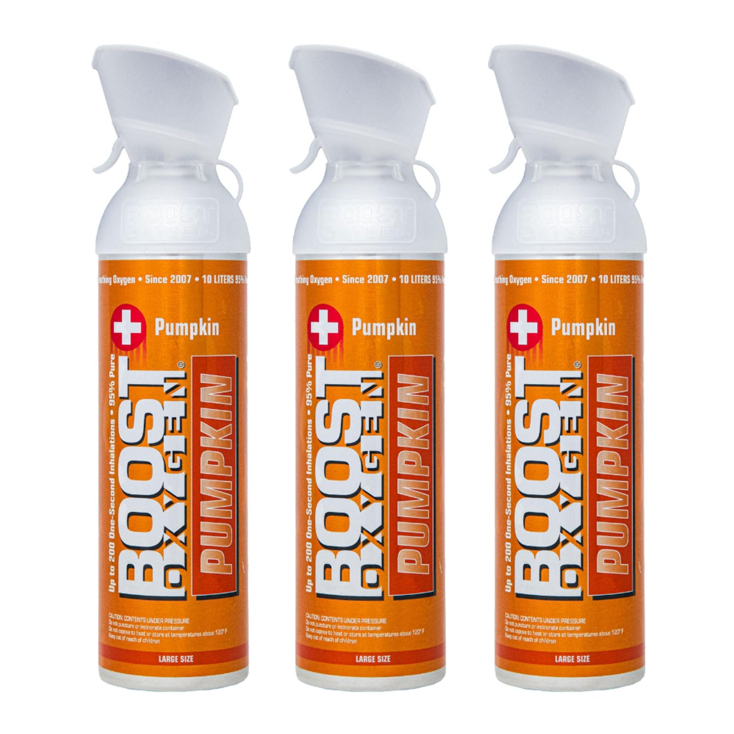 Boost Oxygen Large Natural 10 Liter Canister | Respiratory Support for Aerobic Recovery, Altitude, Performance and Health (3 Pack)