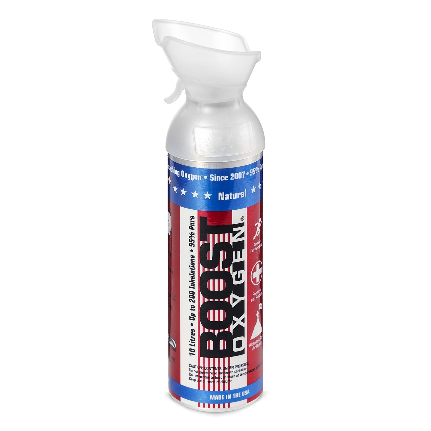 Boost Oxygen Large Natural 10 Liter Canister | Respiratory Support for Aerobic Recovery, Altitude, Performance and Health (3 Pack)