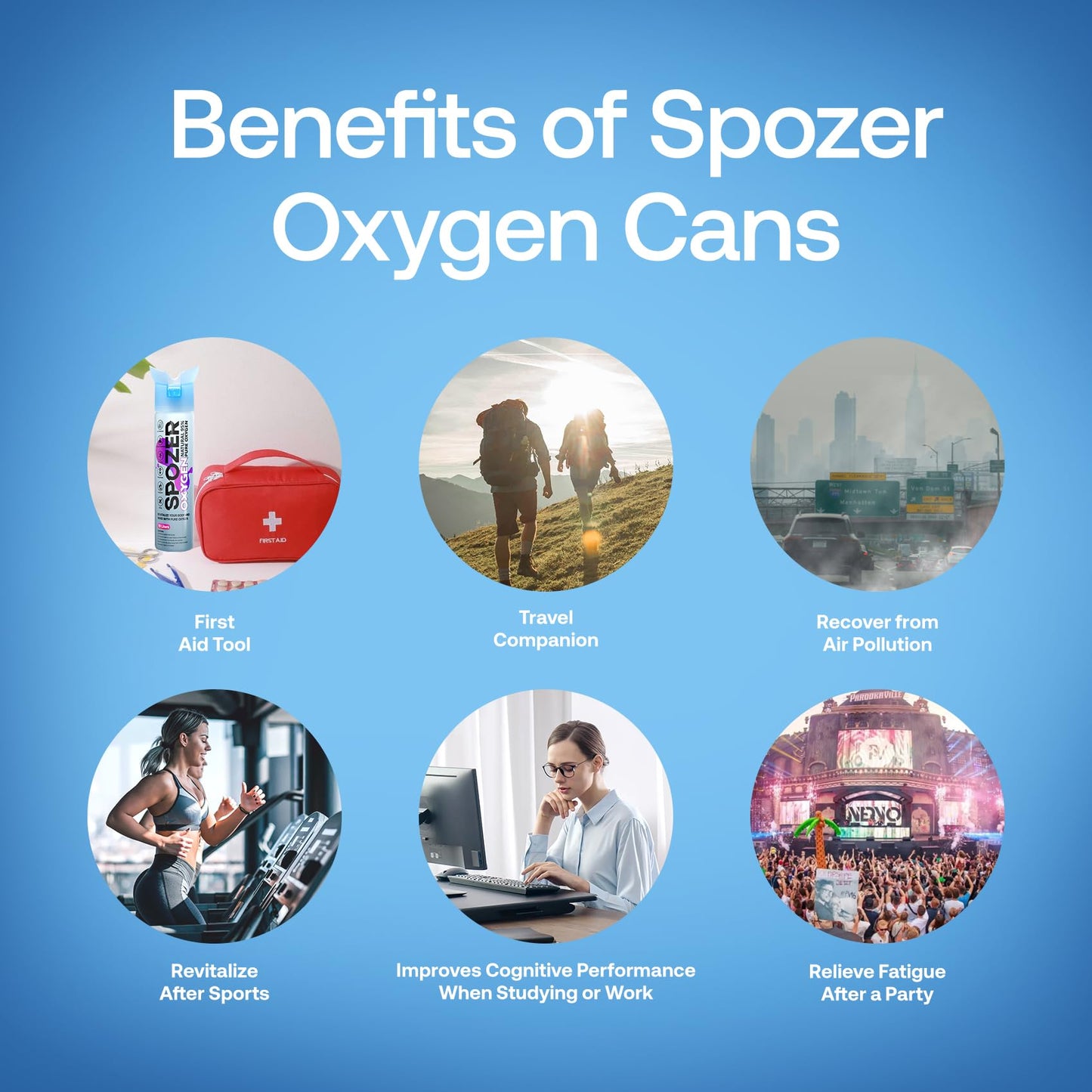 Portable Oxygen Can - 95% Pure O2, 10L Oxygen Cylinder for Altitude, Sports, Recovery, Exercise, & Altitude Sicknessy, 3 Oxygen Tanks for Home Use