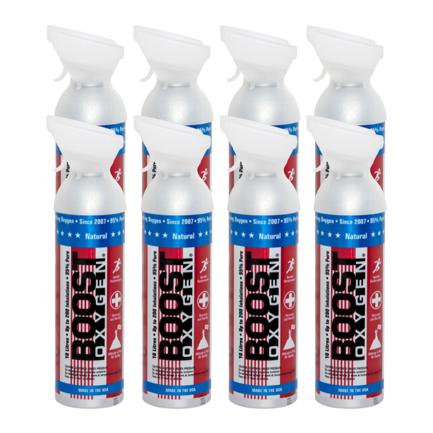 Boost Oxygen Large Natural 10 Liter Canister | Respiratory Support for Aerobic Recovery, Altitude, Performance and Health (3 Pack)