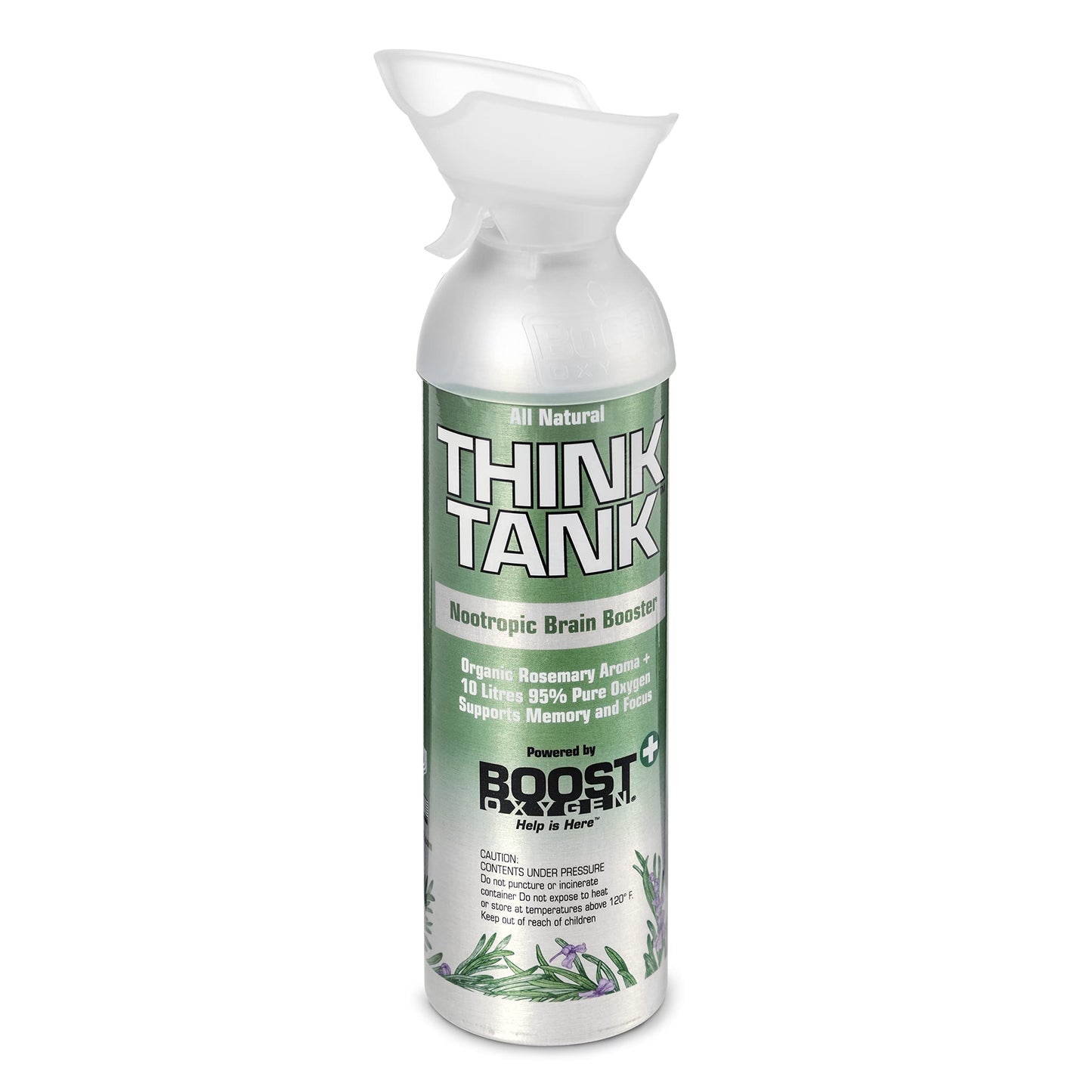 Boost Oxygen Canned 10 Liter Natural Flavored Oxygen Boost Portable Canister Bottle for High Altitudes, Athletes, and More, Green/Silver (5 Pack)