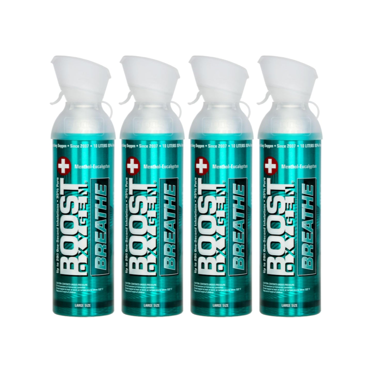 Boost Oxygen Large Natural 10 Liter Canister | Respiratory Support for Aerobic Recovery, Altitude, Performance and Health (3 Pack)