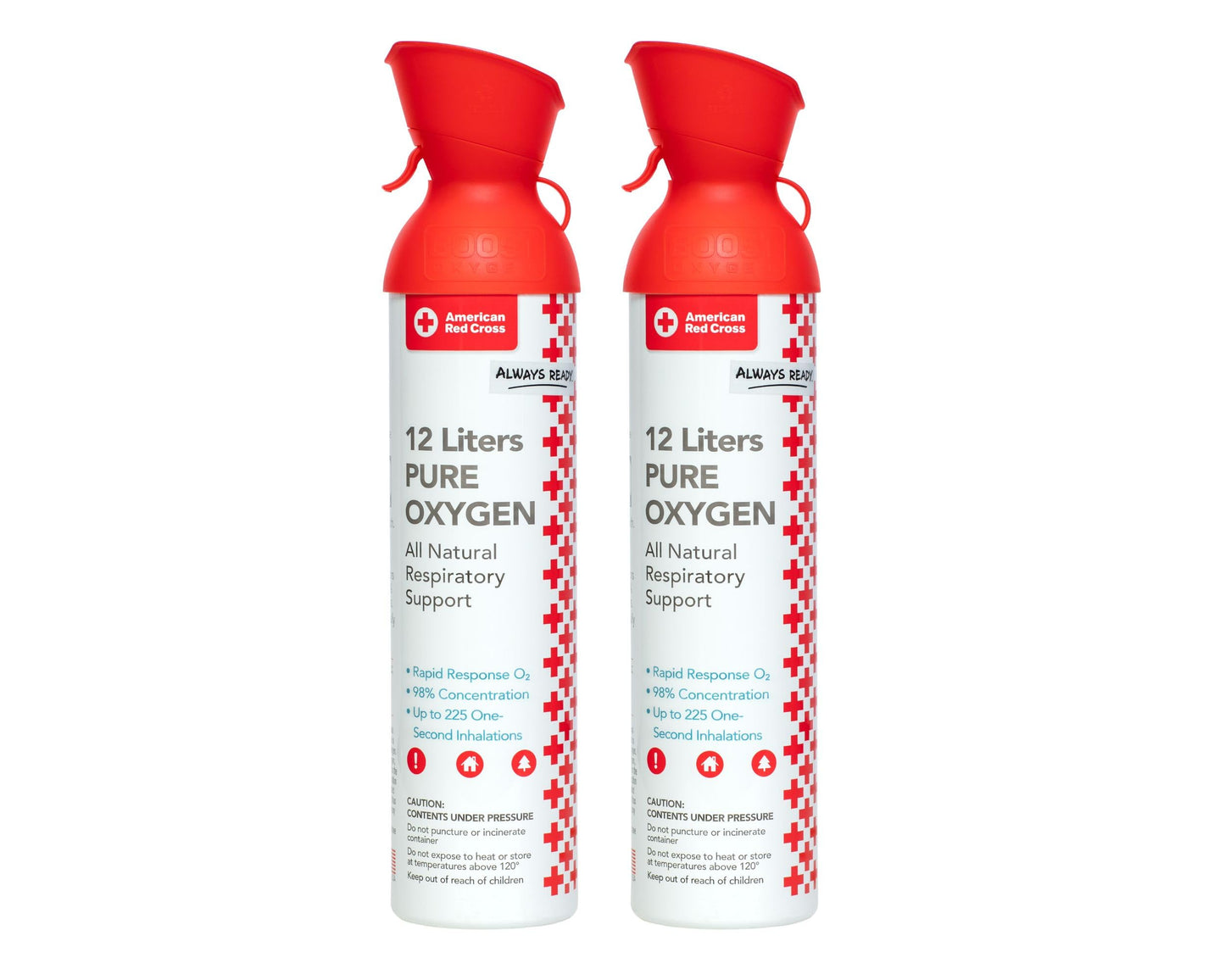 American Red Cross + Boost Oxygen | Extra Large 12L Canister (2 Pack)