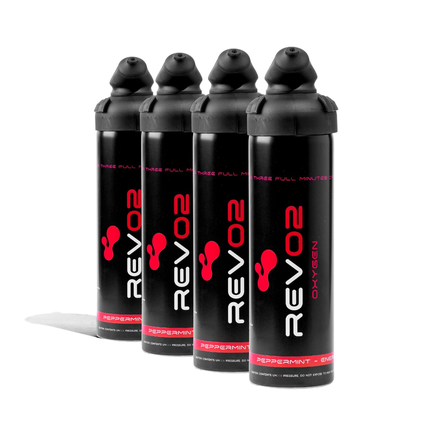 Peppermint Portable Oxygen Canister - Zero Leak Mouth Piece, Rotating Trigger Lock, 98% Pure O2 to Boost Athletic Performance, Natural Energy, Recovery & High Altitude Relief - 4 Pack 10L Large