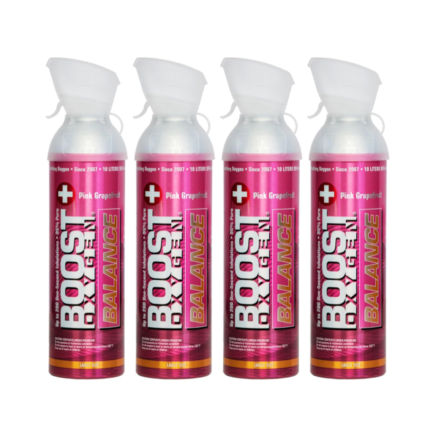 Boost Oxygen Large Natural 10 Liter Canister | Respiratory Support for Aerobic Recovery, Altitude, Performance and Health (3 Pack)