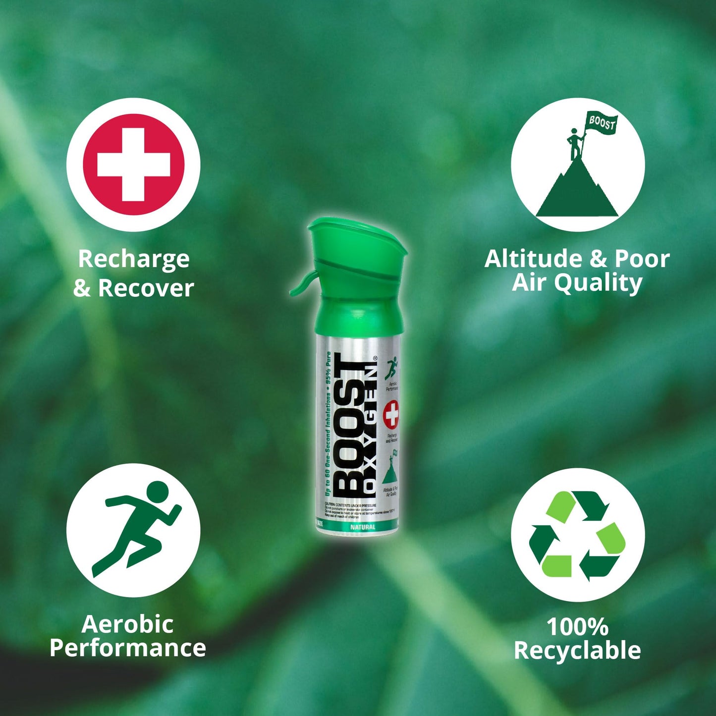 Boost Oxygen Pocket Size Natural 3L Canister | Respiratory Support for Aerobic Recovery, Altitude, Performance & Health (3 Pack)