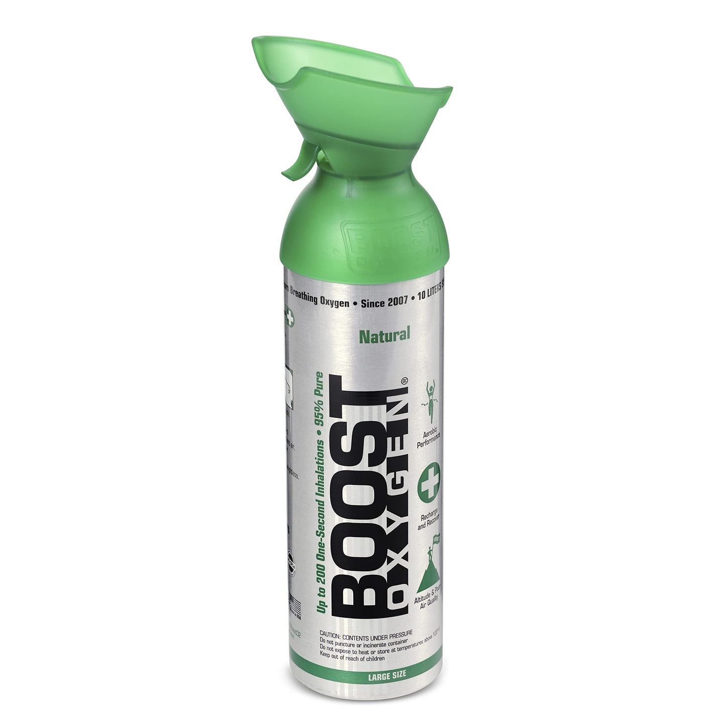 Boost Oxygen 10 Liter Canned Oxygen (2 Pack) and 5 Liter Canned Oxygen (3 Pack) with Built-in Mouthpiece for High Altitudes and Recovery, Flavorless