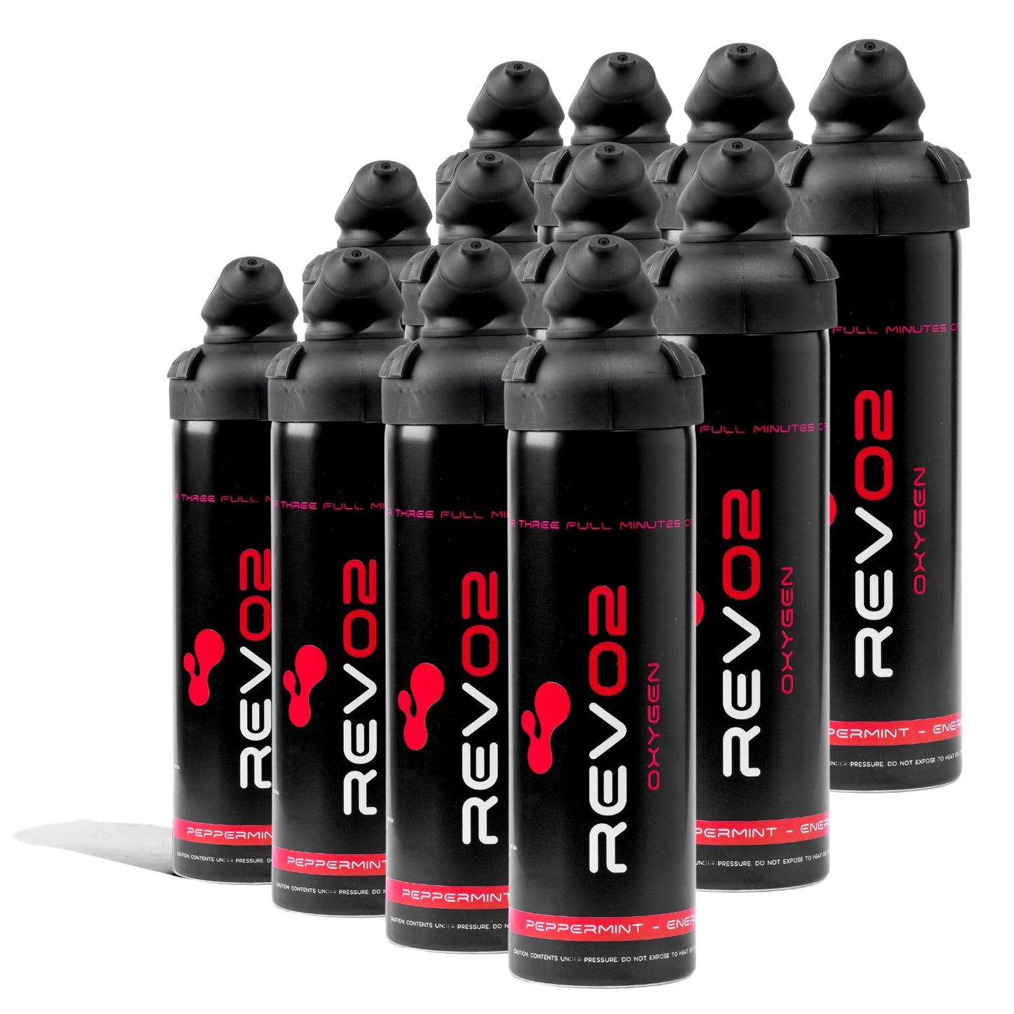 Peppermint Portable Oxygen Canister - Zero Leak Mouth Piece, Rotating Trigger Lock, 98% Pure O2 to Boost Athletic Performance, Natural Energy, Recovery & High Altitude Relief - 4 Pack 10L Large