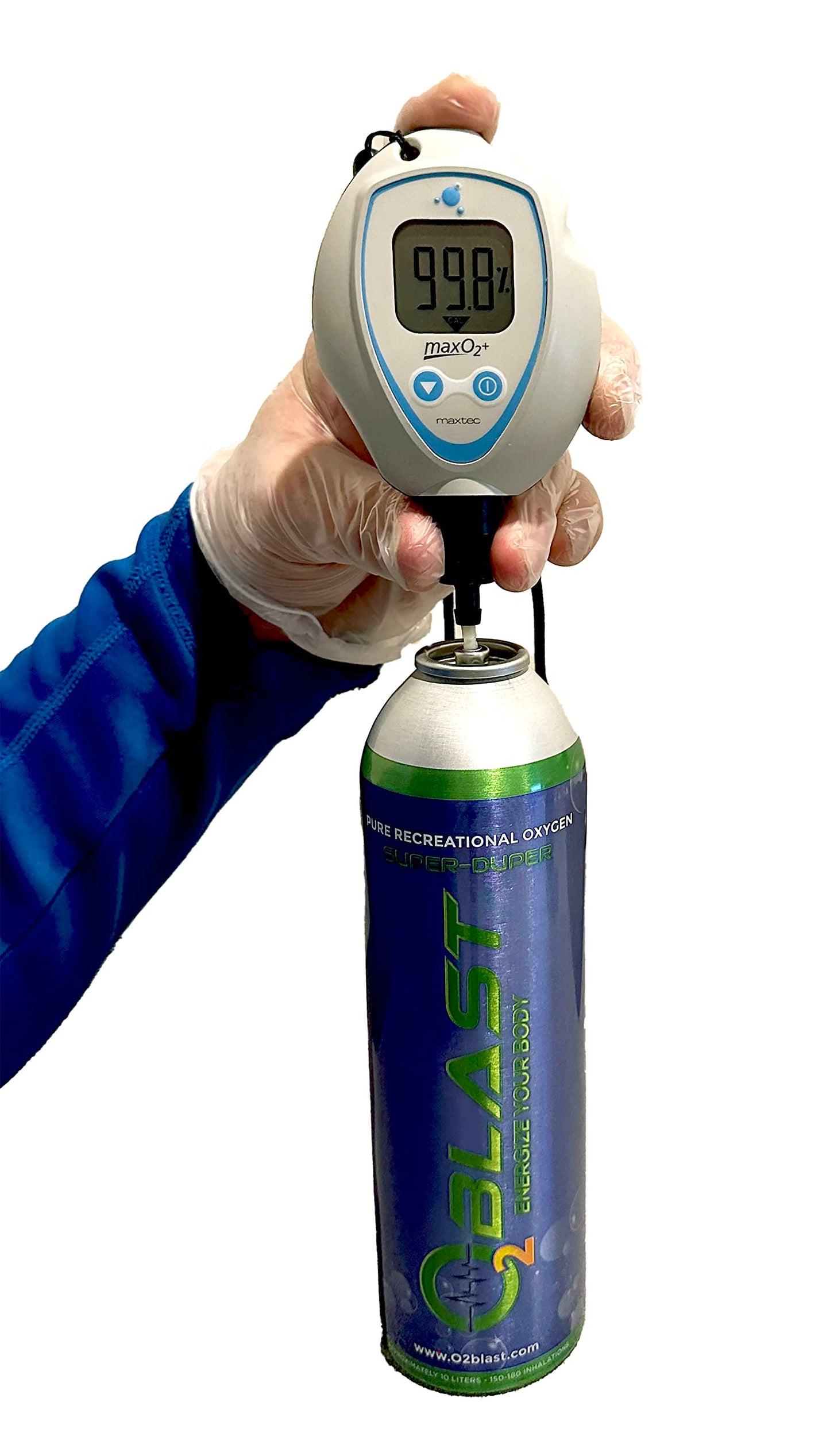 O2 Blast, Pure Oxygen Supplement, 10L Portable Can with Custom Breathing Mask for Respiratory Support, Elevate Oxygen Levels, Speed Recovery Time, Perfect for High Altitude & Sports Recovery (3-Pack)