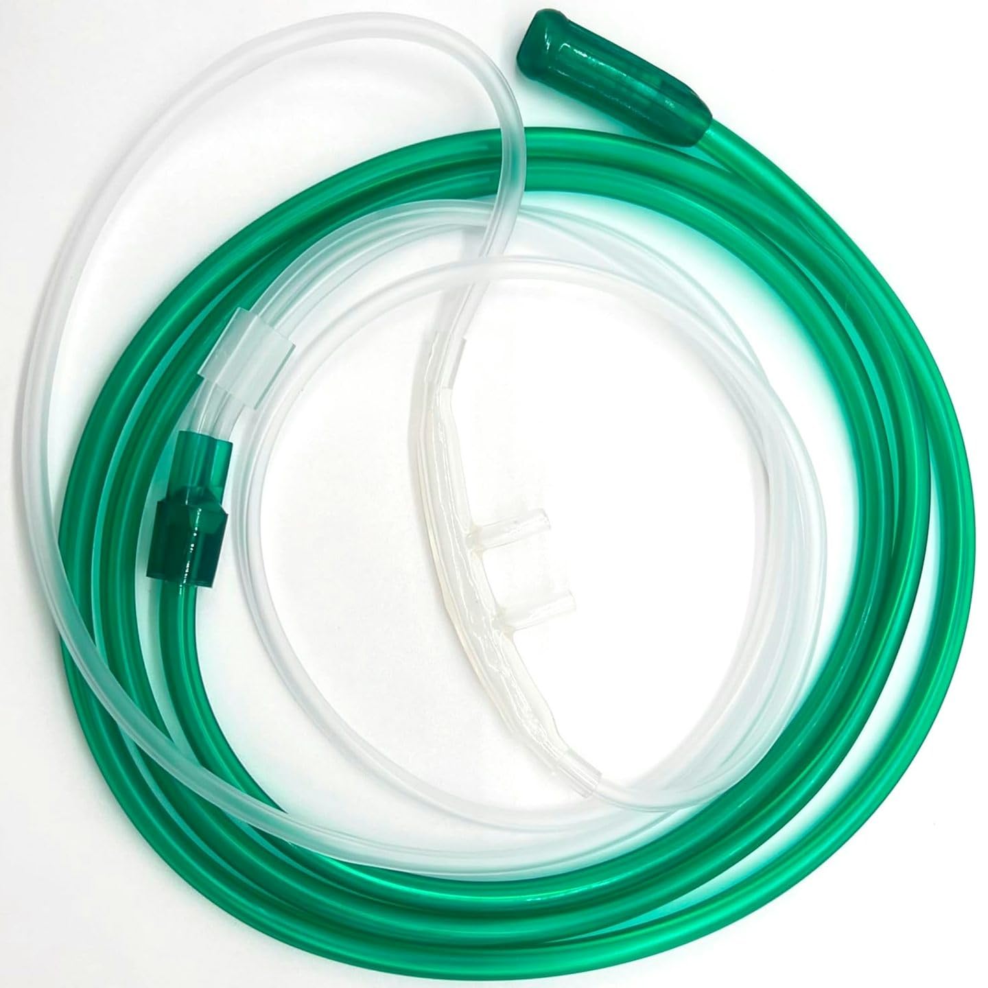 ResOne 4Ft Soft Adult Oxygen Nasal Cannula 5-Pack - Curved Prongs, Crush-Resistant Tubing - Nasal Tubes, Oxygen Concentrator Supplies - Soft Curved Nose Piece, Standard Size, Standard Flow 6 LPM