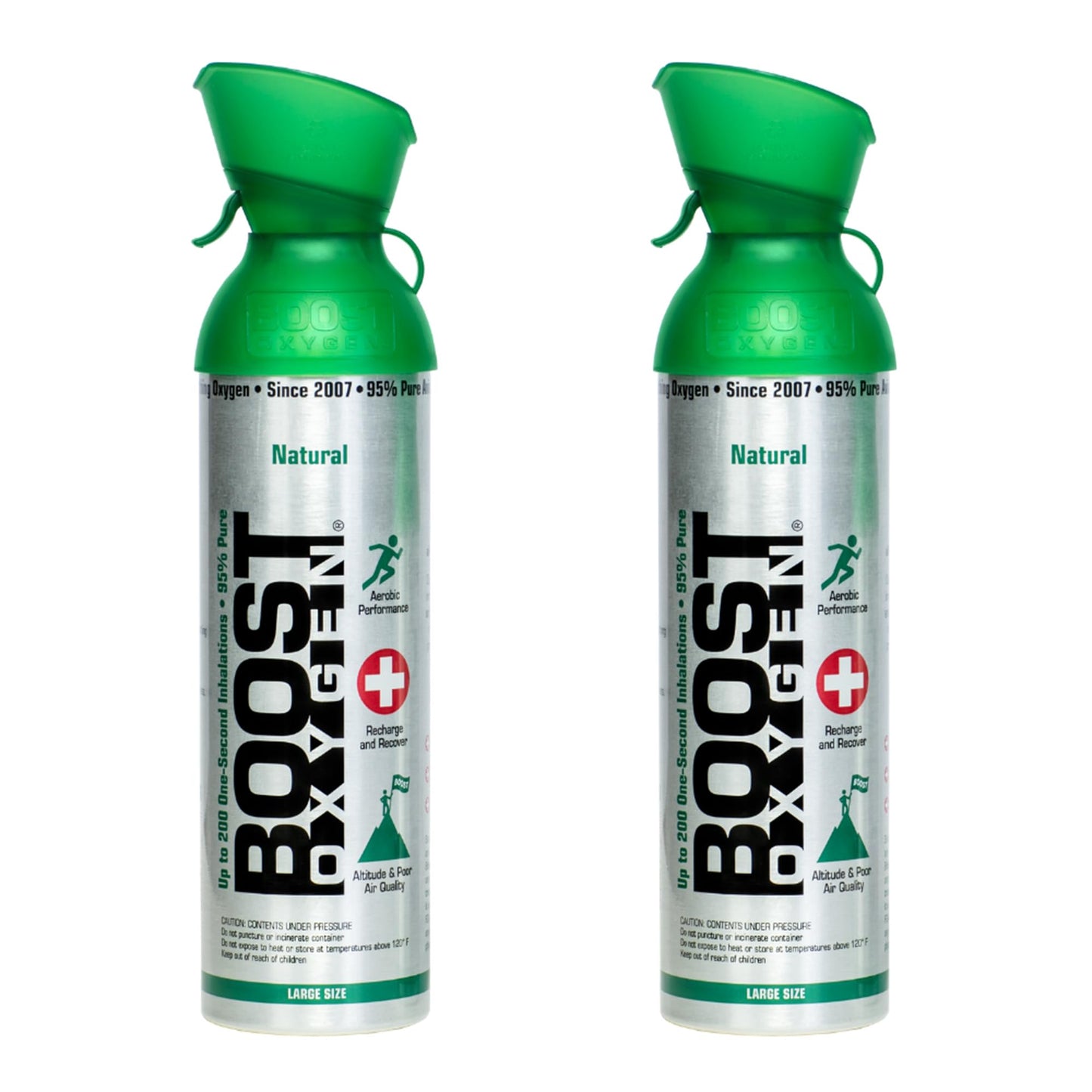 Boost Oxygen Large Natural 10 Liter Canister | Respiratory Support for Aerobic Recovery, Altitude, Performance and Health (3 Pack)