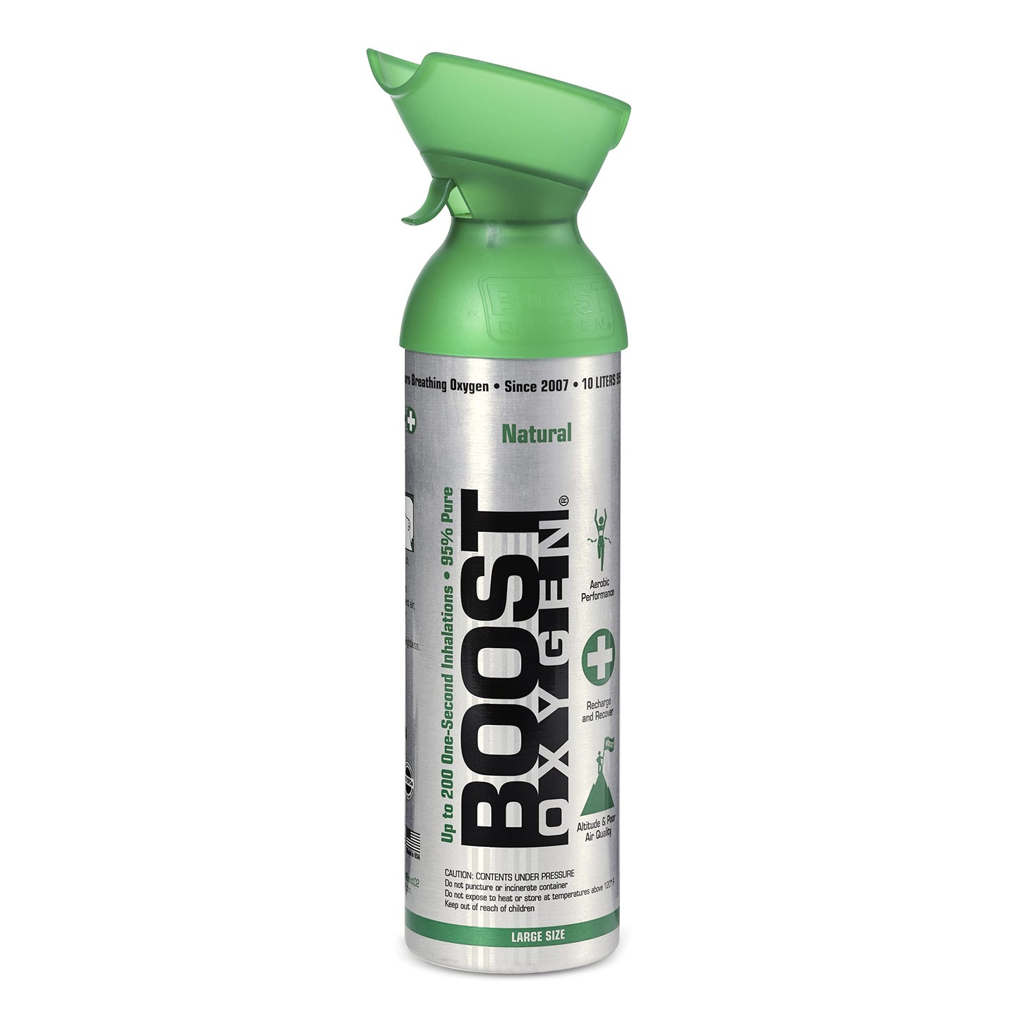 Boost Oxygen 10 Liter Canned Oxygen (2 Pack) and 5 Liter Canned Oxygen (3 Pack) with Built-in Mouthpiece for High Altitudes and Recovery, Flavorless