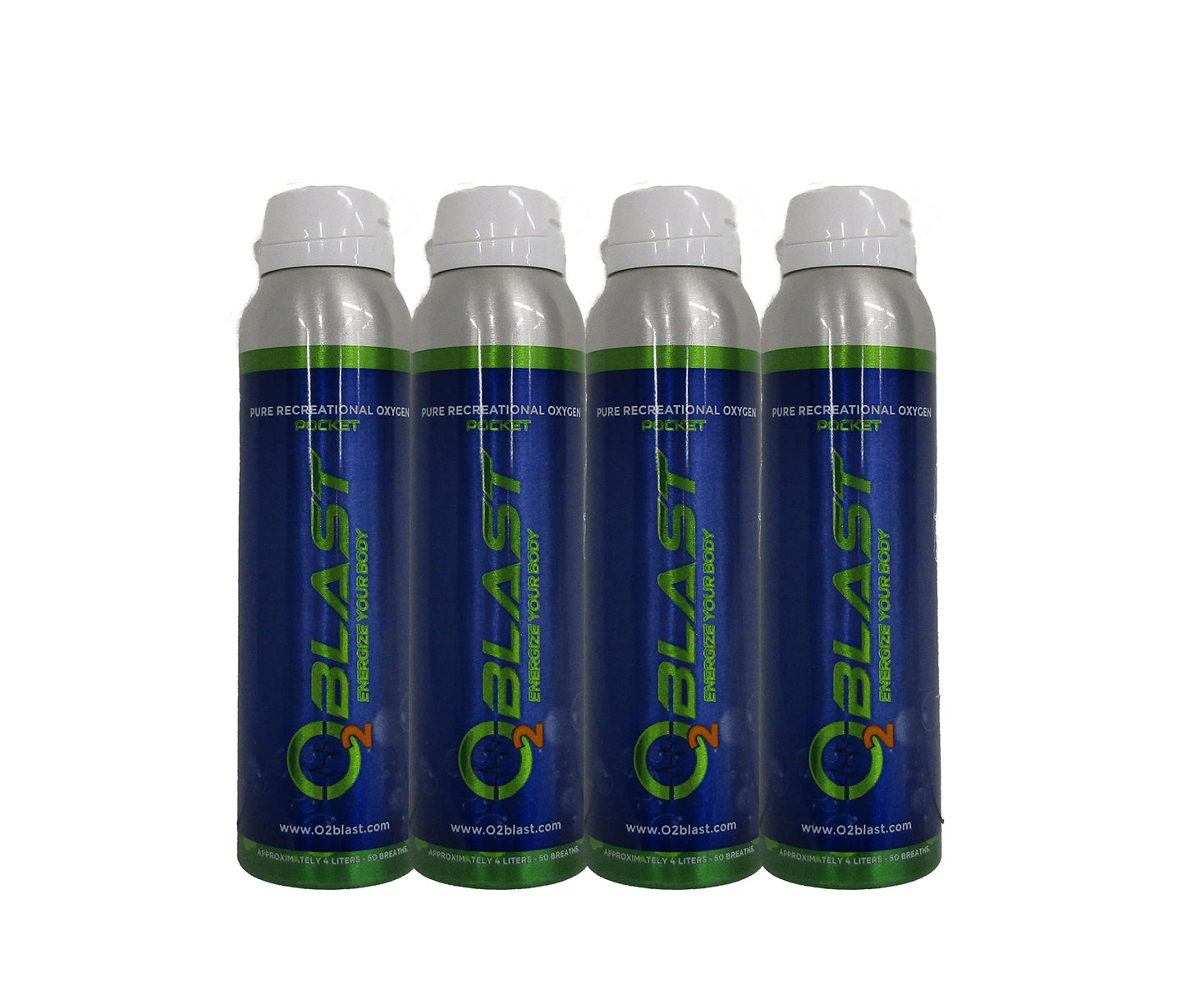 O2 Blast, Pure Oxygen Supplement, Quick Recovery for Exercise and Focus. Sanitary Flip Top Cap (4 Liter Oxygen Canisters - 3 Pack - Natural)