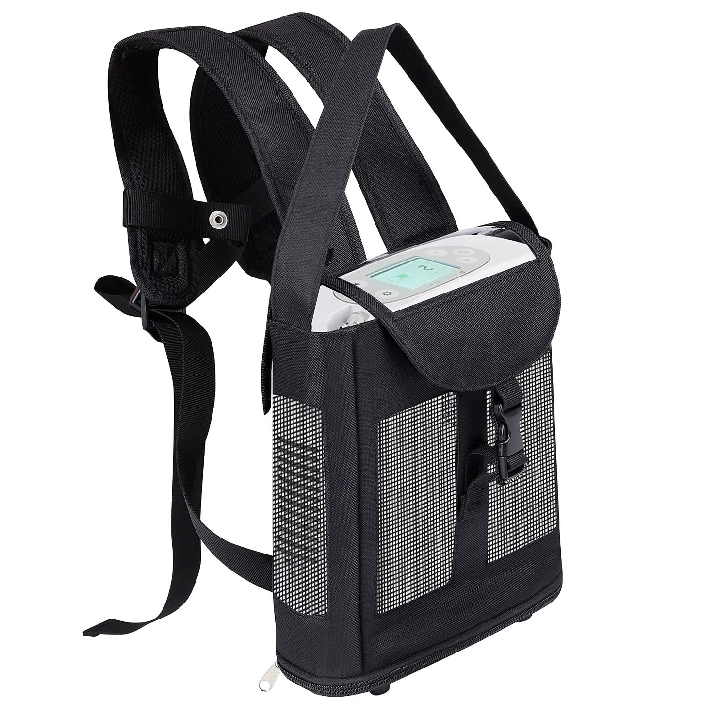 Yxmeiguo Lightweight Portable Oxygen Concentrator Backpack for G3 Unit, Breathable & Comfortable POC Carrying Bag with Mesh Panels, Water Resistant Oxygen Backpack (GRAY)