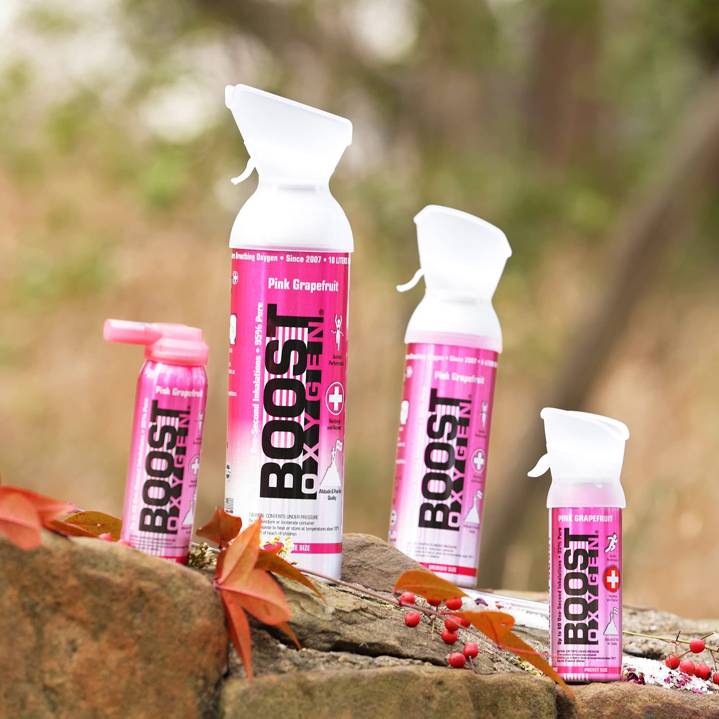 Boost Oxygen Pocket Size Natural 3L Canister | Respiratory Support for Aerobic Recovery, Altitude, Performance & Health (3 Pack)