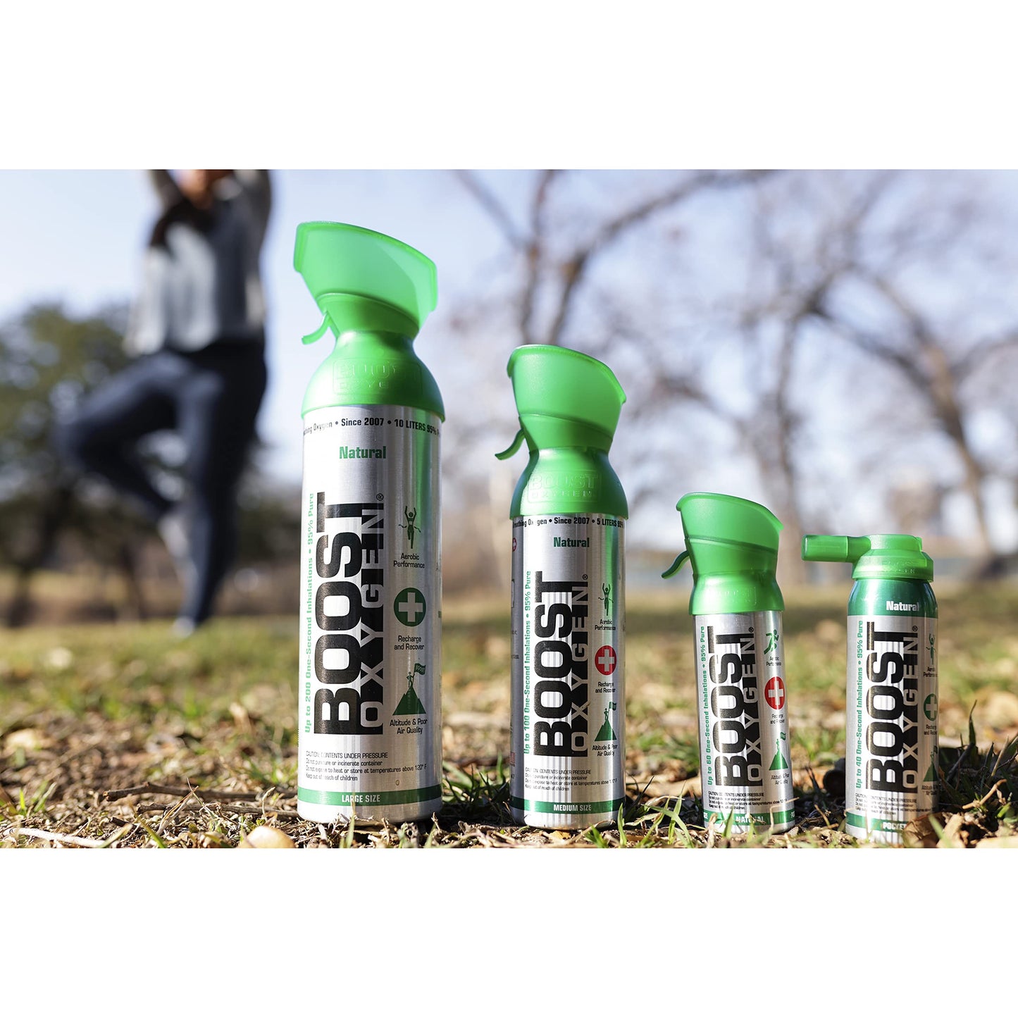 Boost Oxygen Pocket Size Natural 3L Canister | Respiratory Support for Aerobic Recovery, Altitude, Performance & Health (3 Pack)