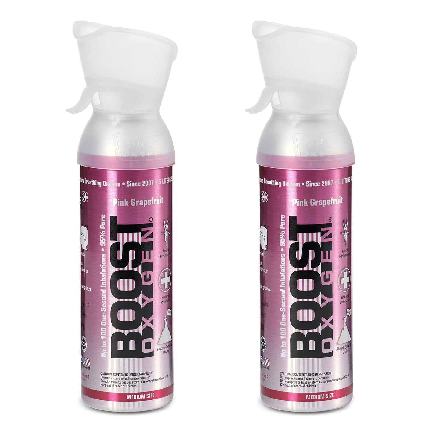 Boost Oxygen Large Natural 10 Liter Canister | Respiratory Support for Aerobic Recovery, Altitude, Performance and Health (3 Pack)