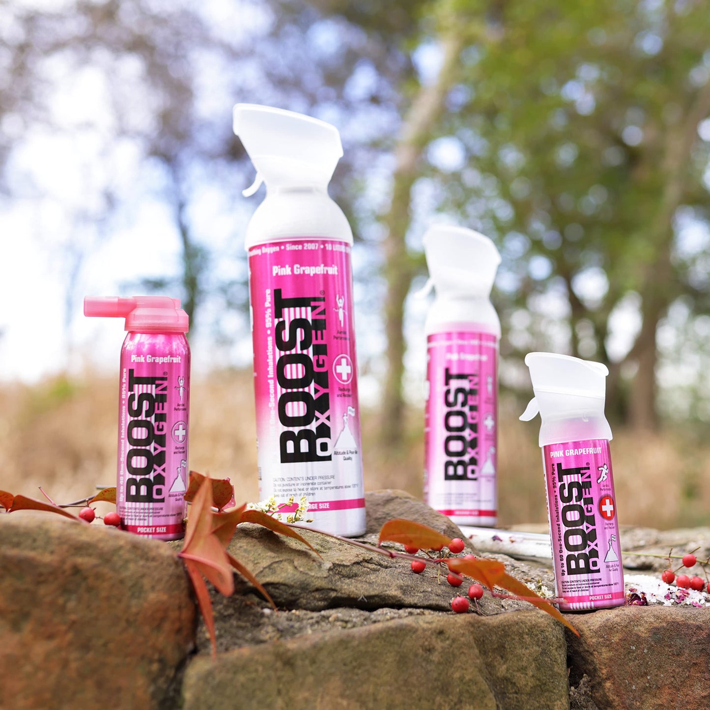 Boost Oxygen Pocket Size Natural 3L Canister | Respiratory Support for Aerobic Recovery, Altitude, Performance & Health (3 Pack)