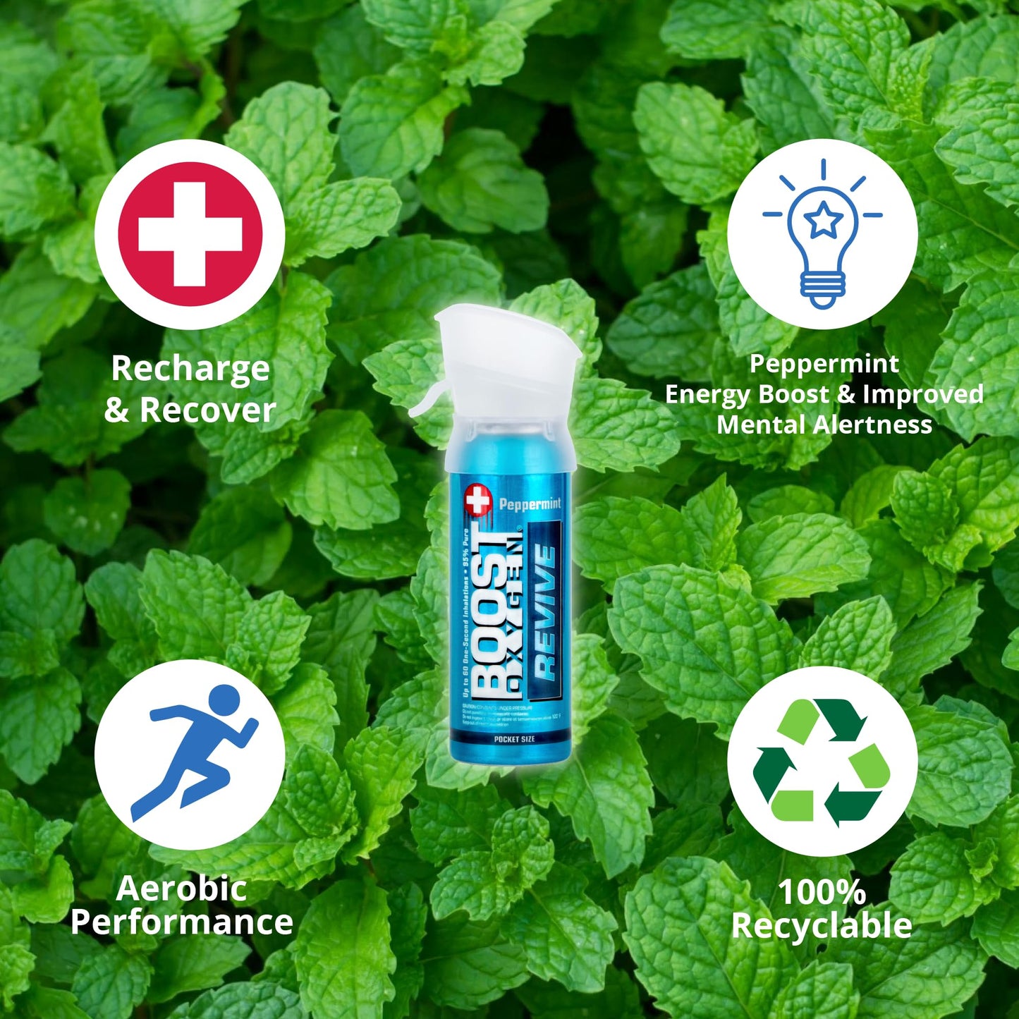 Boost Oxygen Pocket Size Natural 3L Canister | Respiratory Support for Aerobic Recovery, Altitude, Performance & Health (3 Pack)