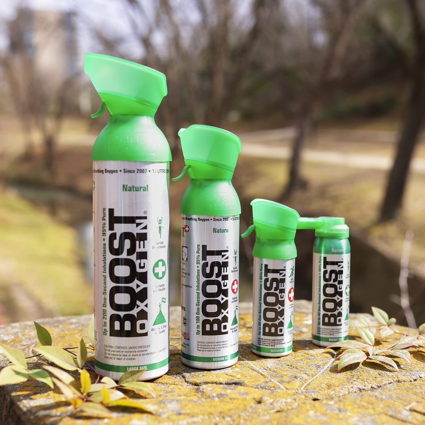 Boost Oxygen Medium Natural 5L Canister | Respiratory Support for Aerobic Recovery, Altitude, Performance & Health (2 Pack)