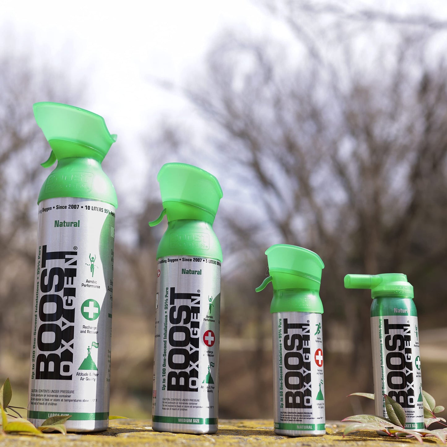 Boost Oxygen Pocket Size Natural 3L Canister | Respiratory Support for Aerobic Recovery, Altitude, Performance & Health (3 Pack)