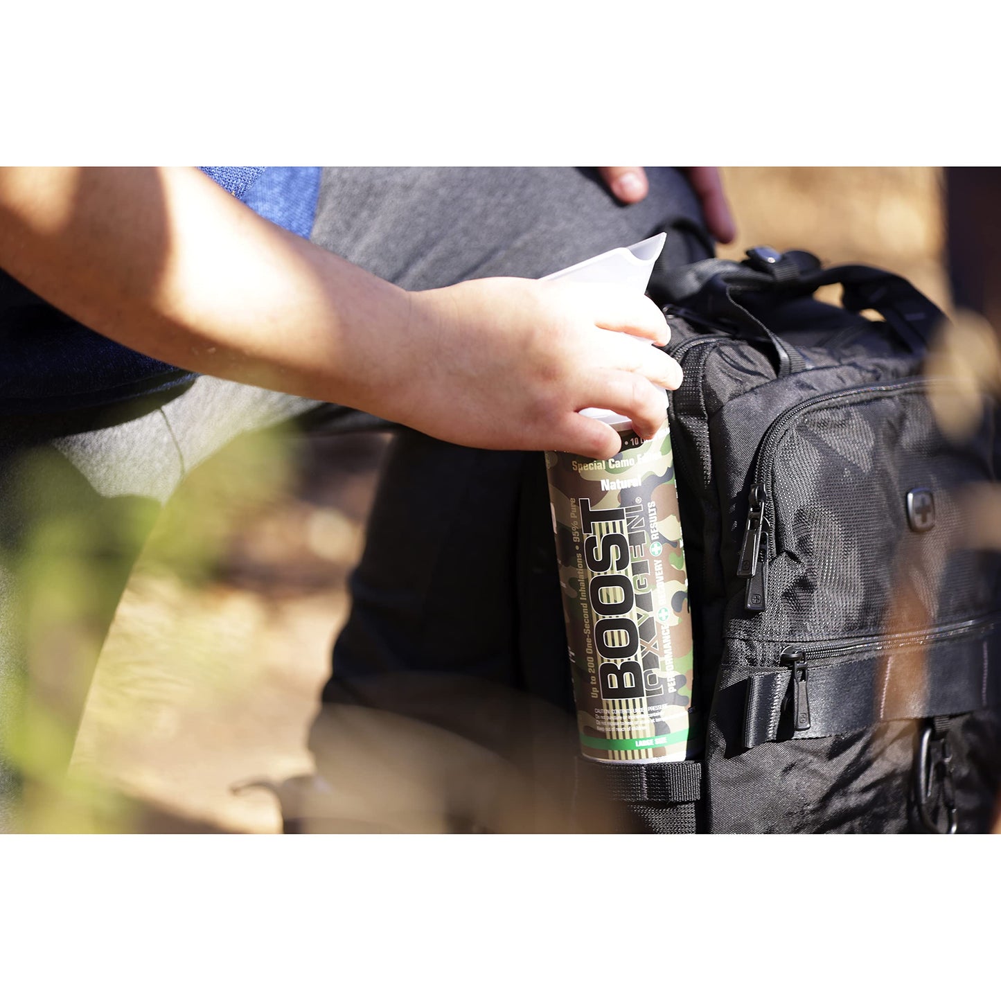 Boost Oxygen Canned 10 Liter Natural Flavored Oxygen Boost Portable Canister Bottle for High Altitudes, Athletes, and More, Green/Silver (5 Pack)