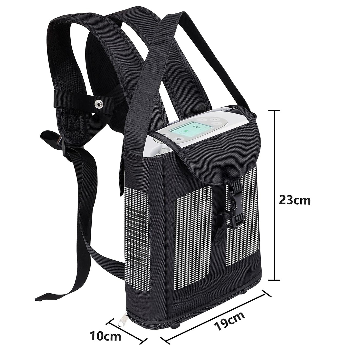 Yxmeiguo Lightweight Portable Oxygen Concentrator Backpack for G3 Unit, Breathable & Comfortable POC Carrying Bag with Mesh Panels, Water Resistant Oxygen Backpack (GRAY)