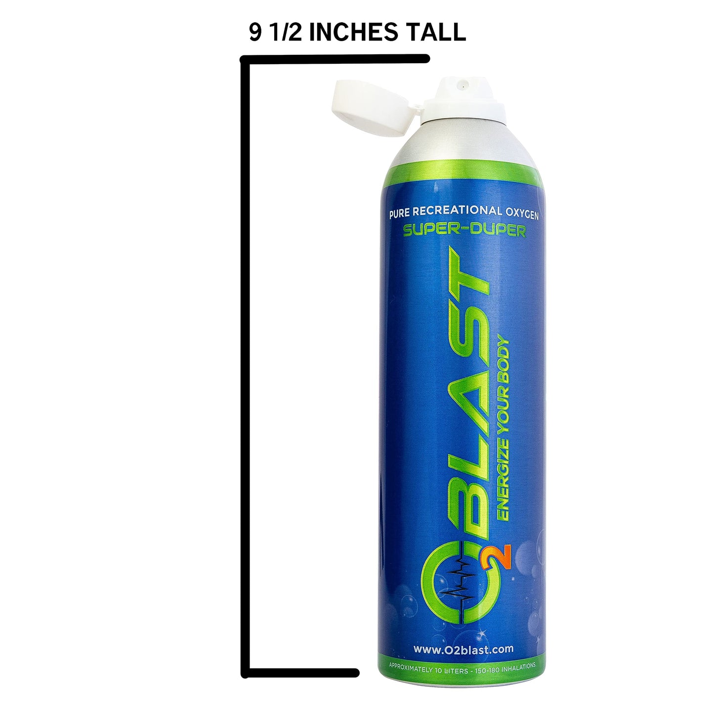 O2 Blast 95-99% Pure Oxygen, 10 Liter 3 Pack Portable Can with Sanitary flip top Cap, Increase Stamina & Reduce Recovery Time, Ideal for High Altitude & Sports Recovery