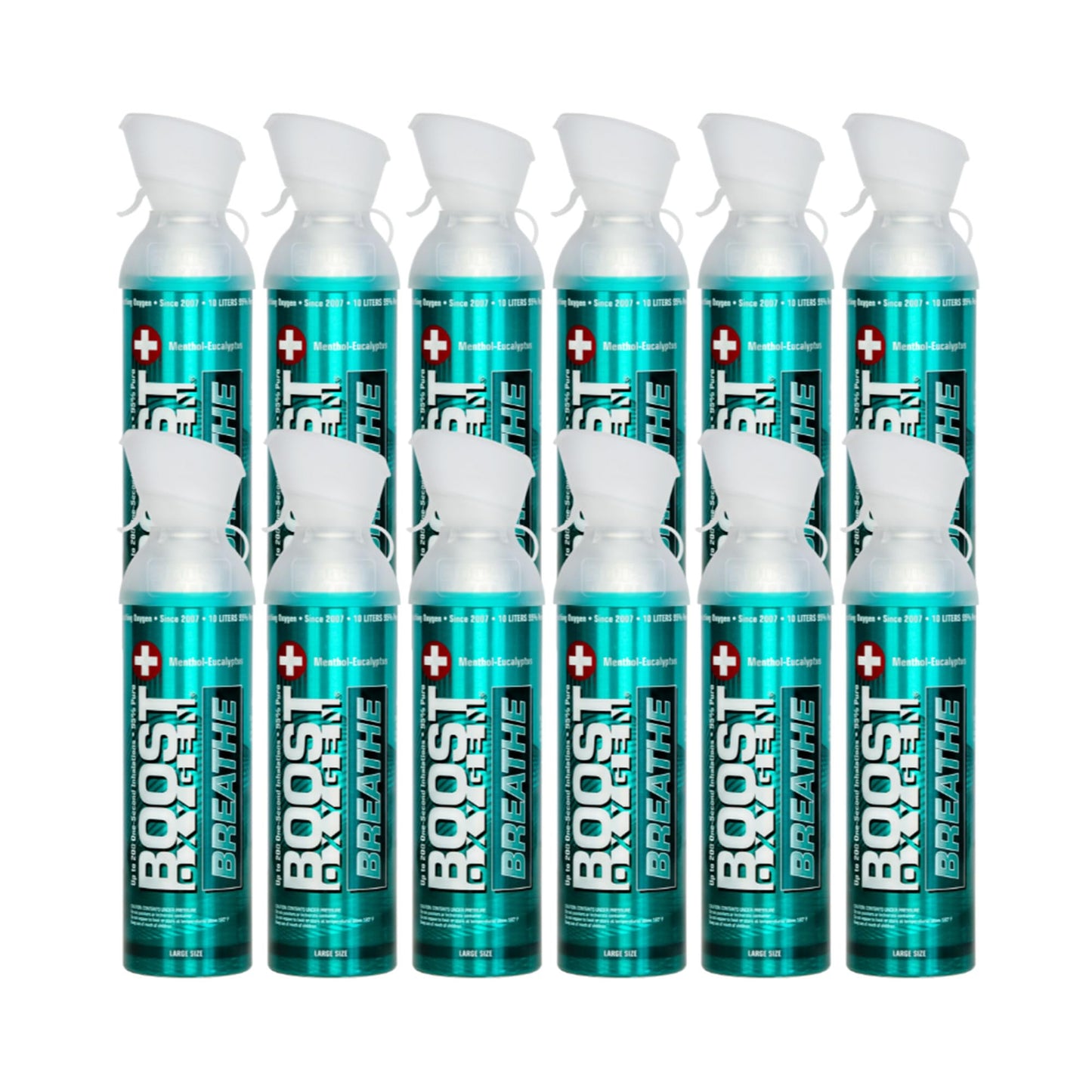 Boost Oxygen Large Natural 10 Liter Canister | Respiratory Support for Aerobic Recovery, Altitude, Performance and Health (3 Pack)