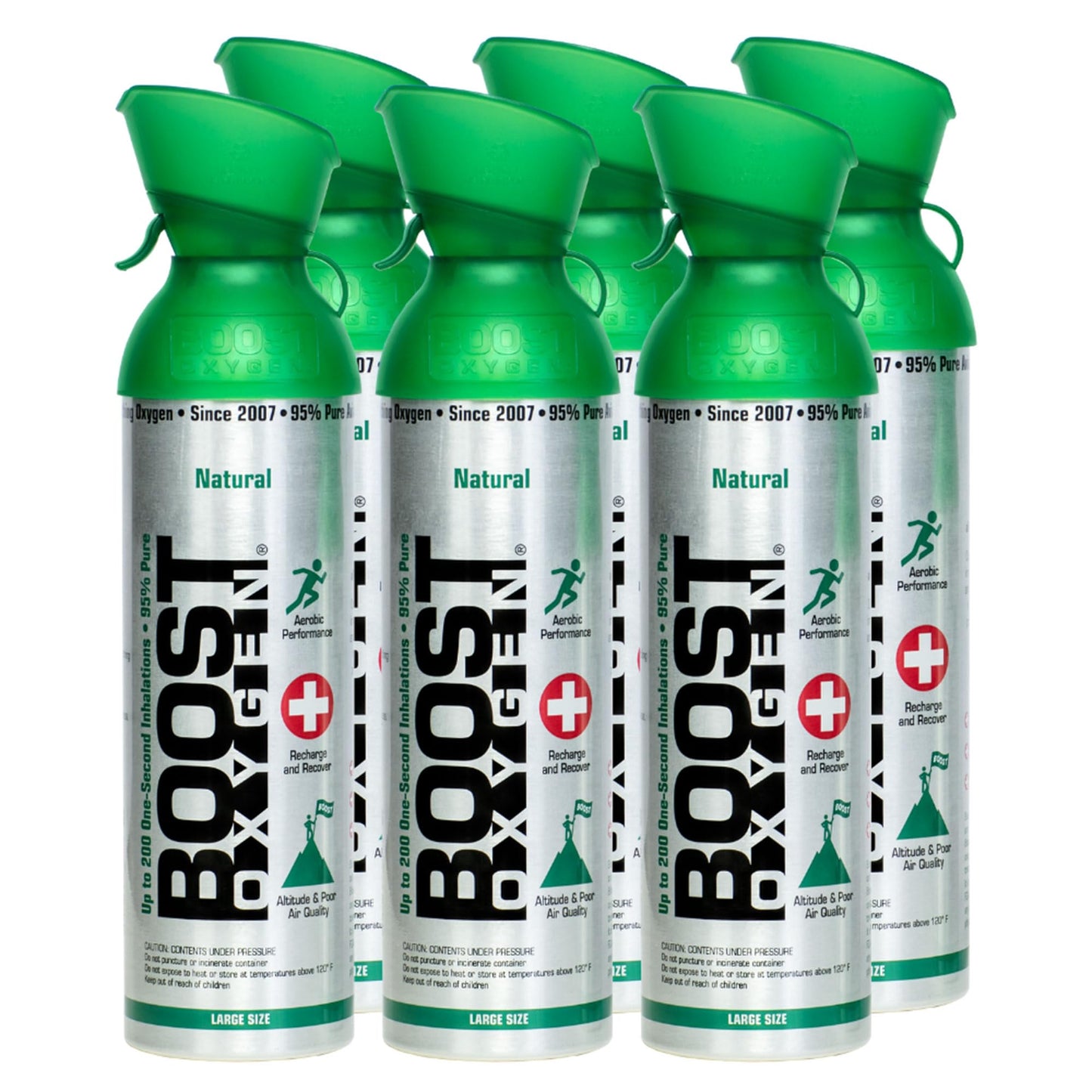 Boost Oxygen Large Natural 10 Liter Canister | Respiratory Support for Aerobic Recovery, Altitude, Performance and Health (3 Pack)