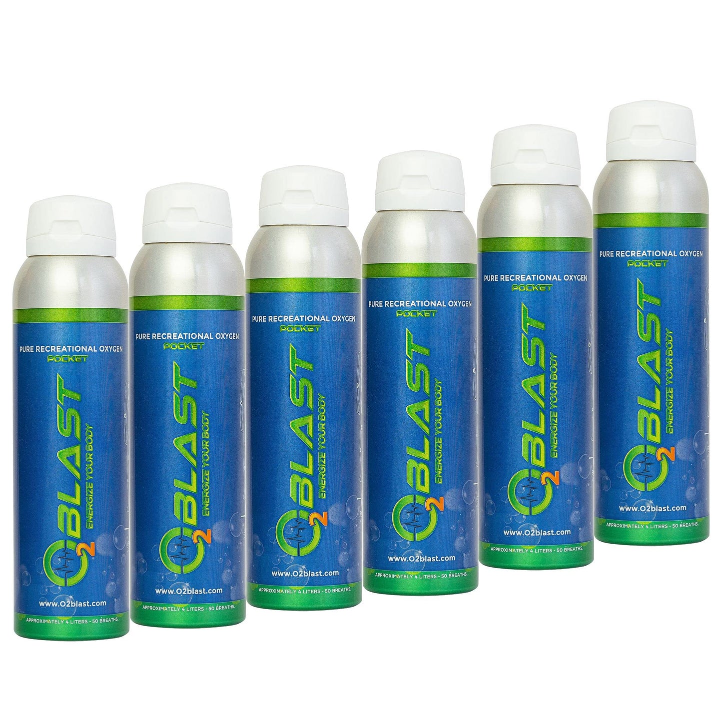 O2 Blast, Pure Oxygen Supplement, Quick Recovery for Exercise and Focus. Sanitary Flip Top Cap (4 Liter Oxygen Canisters - 3 Pack - Natural)