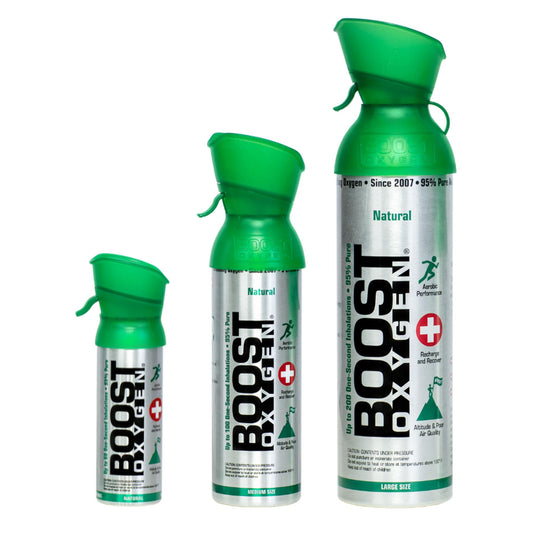 Boost Oxygen Natural Collection | Large 10L, Medium 5L & Pocket Size 3L (3 Pack)