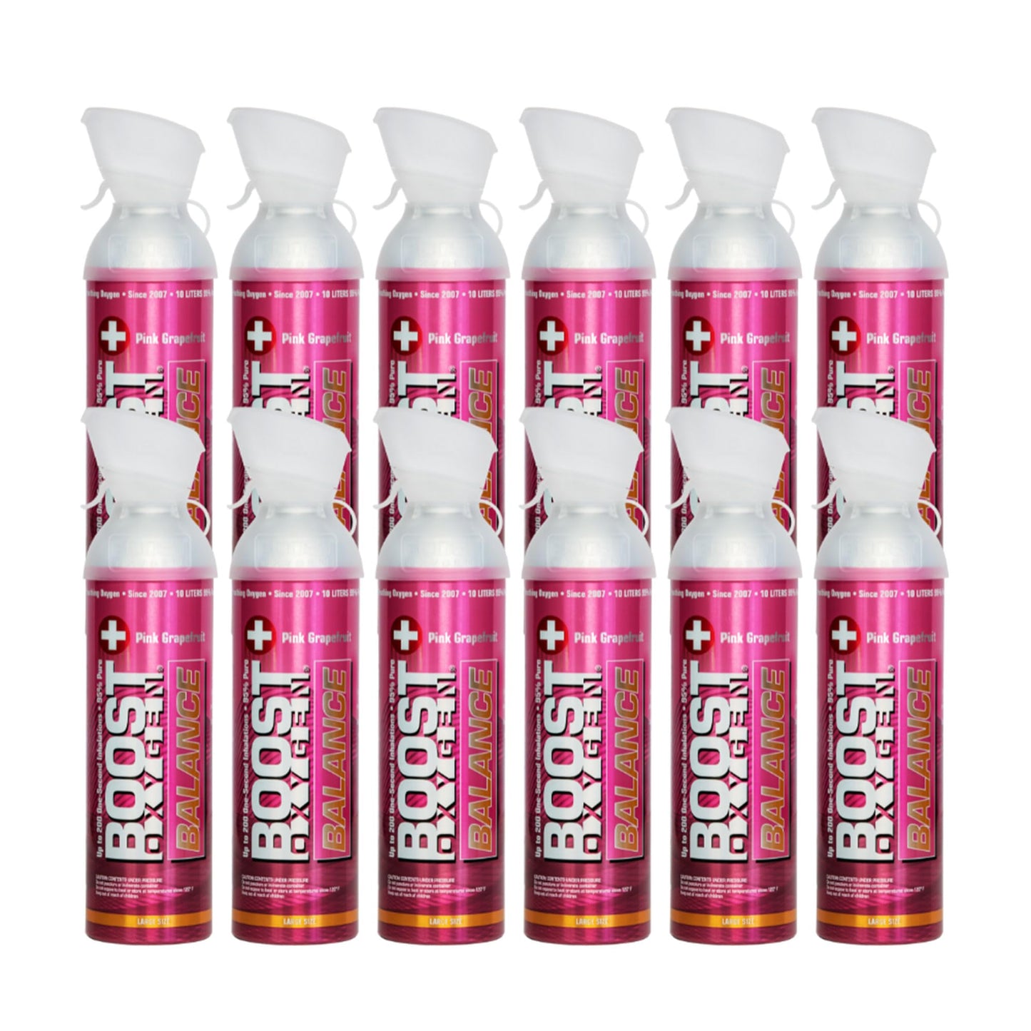 Boost Oxygen Canned 10 Liter Natural Flavored Oxygen Boost Portable Canister Bottle for High Altitudes, Athletes, and More, Green/Silver (5 Pack)